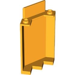 87421-110 Kasteelmuur 3x3x6 Hoek NIEUWE BODEM oranje, lichthelder NIEUW *