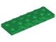 87609-6 Plaat 2x6x 2/3 4 noppen zijkant groen NIEUW *1L0000