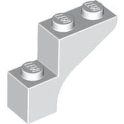 88292-1 Steen, halve boog 1x3x2 (trapsgewijs) wit NIEUW *1B376