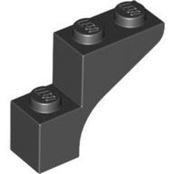 88292-11 Steen, halve boog 1x3x2 (trapsgewijs) zwart NIEUW *1B376