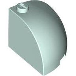 88293-152 Steen dome 3x3x2 kwartrond aqua, licht NIEUW *1L000