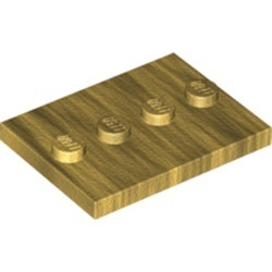 88646-115 Tegel 3x4 met 4 noppen in midden (ook platform minifig) goud, parel NIEUW *