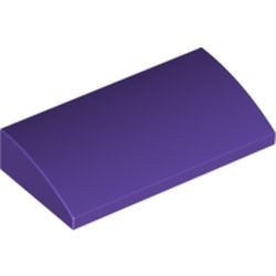 88930-89 Dakpan gebogen 2x4x2/3 geen noppen, MET bodemtubes paars, donker NIEUW *5K000