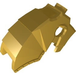 89524-65 Paardenhelm Eénhoorn (zonder hoorn) goud, metallic NIEUW *
