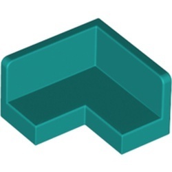 91501-39 Hoekpaneel GROOT 2x2x1 turquoise, donker NIEUW *1L0000