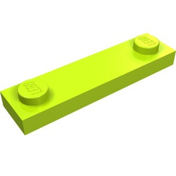 92593-34 Platte plaat 1x4 twee noppen buitenkant lime NIEUW *1B352