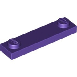 92593-89 Platte plaat 1x4 twee noppen buitenkant paars, donker NIEUW *1B352