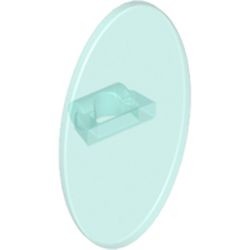 92747-15 Schild ovaal transparant lichtblauw NIEUW *0L0000
