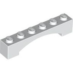 92950-1 Steen, boog 1x6x1 hoog VERHOOGDE BOOG wit NIEUW *1B387