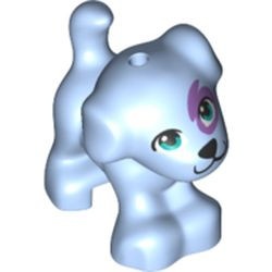 93088pb12-105 Puppy staand, met donkerazuur ogen en middenlavender vlekken blauw, lichthelder NIEUW *0D000