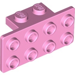 93274-104 Verbindingsplaat 1x2- 2x4 (breed) roze, helder NIEUW *1B264