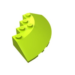 95188-34 Steen, 6x6 hoek met 33 graden afloop lime NIEUW *5K000