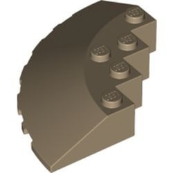 95188-69 Steen, 6x6 hoek met 33 graden afloop crème,donker NIEUW *5K000