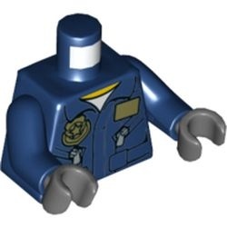973pb0989c01-63 Torso, politieuniform piloten met zakken blauw, donker NIEUW *0B0000