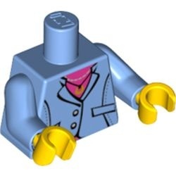 973px200c01-42 Torso, jasje met twee knopen en ketting blauw, midden NIEUW *0B0000