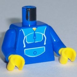 973px2c01-7 Torso, blauwe hoodie, blauwe armen blauw NIEUW *0B0000