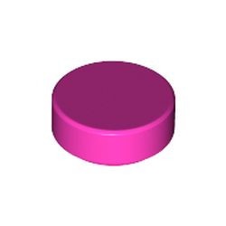 98138-47 Tegel 1x1 ROND roze, donker NIEUW *1B142