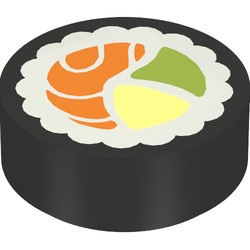 98138pb038-11 Tegel 1x1 ROND Sushi zwart NIEUW *0L0000
