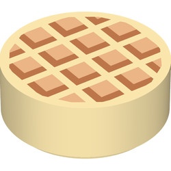 98138pb118-2 Tegel 1x1 ROND wafel crème NIEUW *0L0000