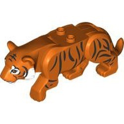 bb0787c05-167 Tijger, zwarte strepen roodoranje NIEUW *0D000