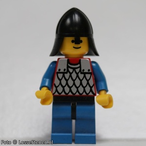 cas153G Scale Mail - rode, Zwarte Neck-Protector, blauw armen, blauw benen gebruikt *0M0000