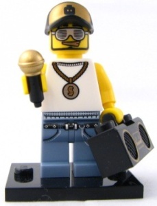 col03-15 Rapper met gethoblaster en microfoon NIEUW *0M0000
