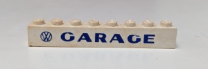 crssprt01pb20-1G Steen 1x8 ZONDER bodemtubes VW Garage (VERGEELD, zie foto) wit gebruikt *5V07-02