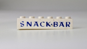 crssprt02pb17-1G Steen 1x6 ZONDER bodemtubes SNACK-BAR wit gebruikt *5V05-02