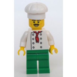 cty1247 Chef met groene broek en 8 knopen op shirt NIEUW *0M0000