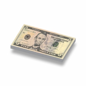 CUS7002 Tegel 1x2 Biljet 5 dollar crème *0A000
