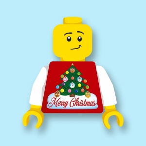 CUS9065 Torso (zonder hoofdje) Foute kersttrui Merry Christmas 1 wit *0A000