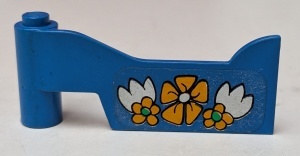 fabah1pb01-7G FABULAND autodeur links met bloemen (Sticker) blauw gebruikt *5S027