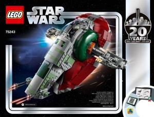 INS75243-G 75243 BOUWBESCHRIJVING- Slave I - 20th Anniversary Edition gebruikt *LOC 6004