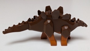 stego02-8G Stegosaurus met donkeroranje benen (PAKKETZENDING) bruin (klassiek) gebruikt *