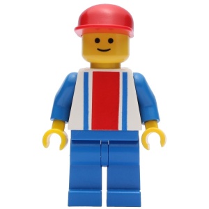 trn040G Vertical Lines rode & blauw - blauw armen - blauw benen, rode Cap gebruikt *0M0000