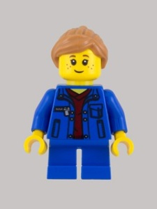 twn254 Meisje, denim jasje, korte blauwe benen NIEUW *0M0000