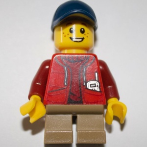 twn261G Kind, jongen met korte benen en rood vest gebruikt *