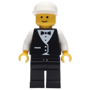 wtr004G Waiter - Black benen, witte Cap gebruikt *0M0000