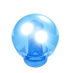 x12-74G Steen 1x1 rond- zonder inkeping onder (classic) transparant middenblauw gebruikt *0D001