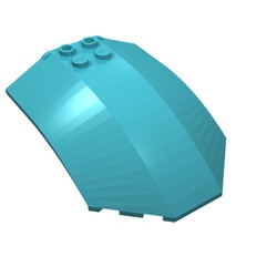 x224-156 Cockpit ruit 8x6x2 gebogen blauw, middenazuur NIEUW *