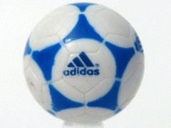 x45pb01-1G Voetbal met blauw patroon ADIDAS wit gebruikt *0D001