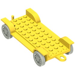 x852c01-3G Autochassis 12x6 met haak en haakoog geel gebruikt *