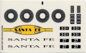 10020stk01 STICKER 10020 Santa Fé locomotief NIEUW *0S0000 - Img 1