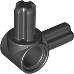 10197-11 Technic as koppelaar met twee assen onder hoek 90 gr. zwart NIEUW *1A069