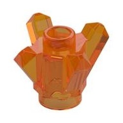 11127-98 Rots 1x1 kristal met 4 punten transparant oranje NIEUW *5D0000