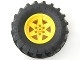 15038c05-3 Wiel 56x34mm Technic Racing, 6 pingaten met band 107x44R (23798) PAKKETZENDING geel NIEUW *5W000