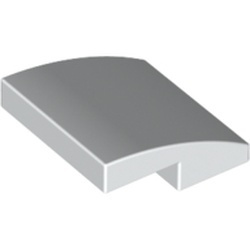 15068-1 Dakpan rond 2x2x2/3 geen noppen afgerond wit NIEUW *1B102