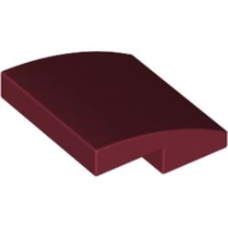 15068-59 Dakpan rond 2x2x2/3 geen noppen afgerond rood, donker NIEUW *1B102
