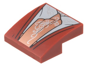 15068pb469-59 Dakpan rond 2x2x2/3 geen noppen koper patroon rood, donker NIEUW *1L278