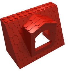2048-5G FABULAND Dakblok met kapel rood gebruikt *